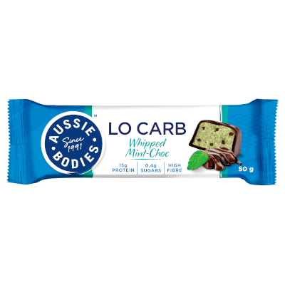 Aussie Bodies Lo Carb Whipped Mint Chocolate Bar 50g