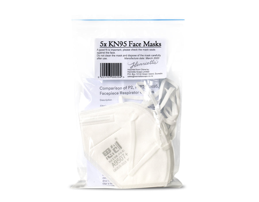 HENRIETTA Face Mask KN95 White 5pk