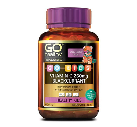 Go Healthy Kids Vitamin C 260mg Blackcurrant 60 Chew
