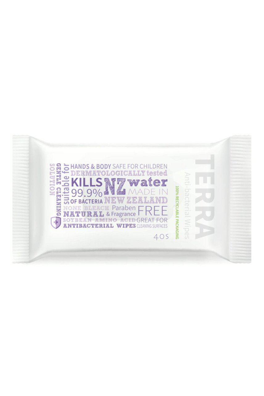 TERRA Antibacterial Wipes 40 pack