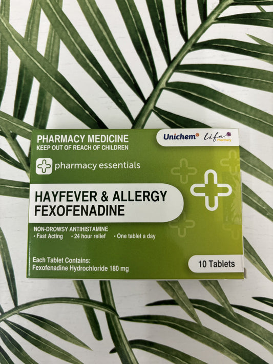 Pharmacy Essentials Fexofenadine 180mg Tab 10pk