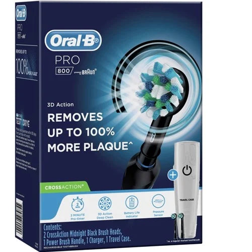 Oral-B Pro 800 Cross Action +T/Case Black