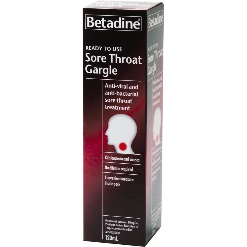 Betadine Ready To Use Sore Throat Gargle 120ml