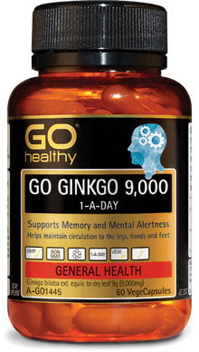  Go Healthy Ginkgo 9,000+ 60 Vege Capsules