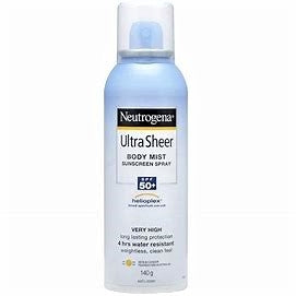 Neutrogena Ultra Sheer Body Mist Sunscreen Spray 50+