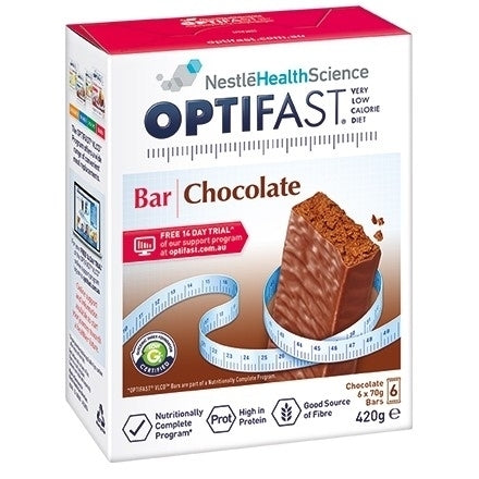 Optifast VLCD Chocolate Flavour Bar x 6