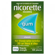 Nicorette Nicotine Gum 2mg Regular Strength Classic