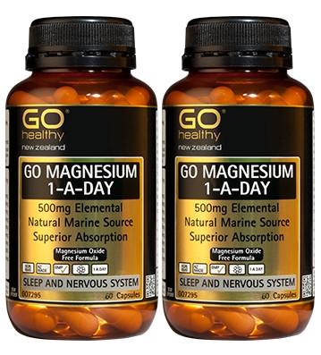 Go Healthy Go Magnesium 1-A-Day  TWO FOR THE PRICE OF ONE DEAL