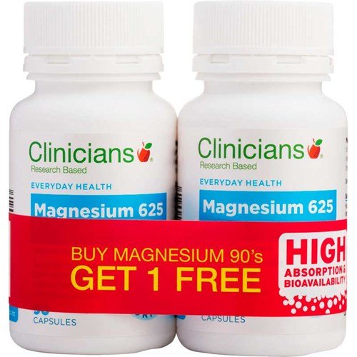 Clinicians Magnesium 90 cap Buy One Get One Free 2 pack