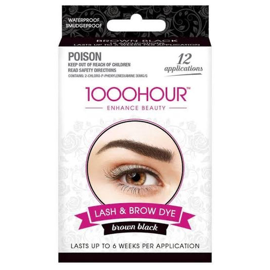 1000 Hour Eyelash & Brow Tint - Brown Black