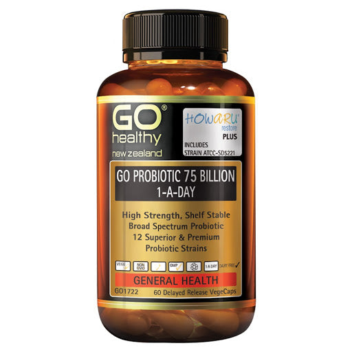 Go Healthy Go Probiotic 75 Billion 1-A-Day 60 Capsules